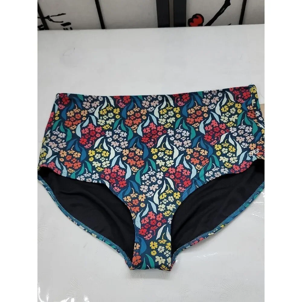 Albion Nwt Costa Floral High-Waisted BottomsSize XL